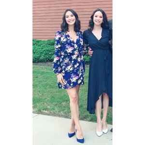 Lulus Blue Floral Dress